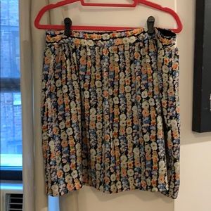 J Crew Floral Multicolor Skirt